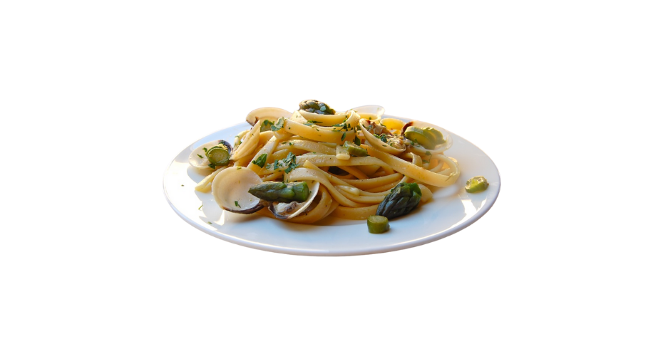 Spaghetti Com Vôngole E Aspargos