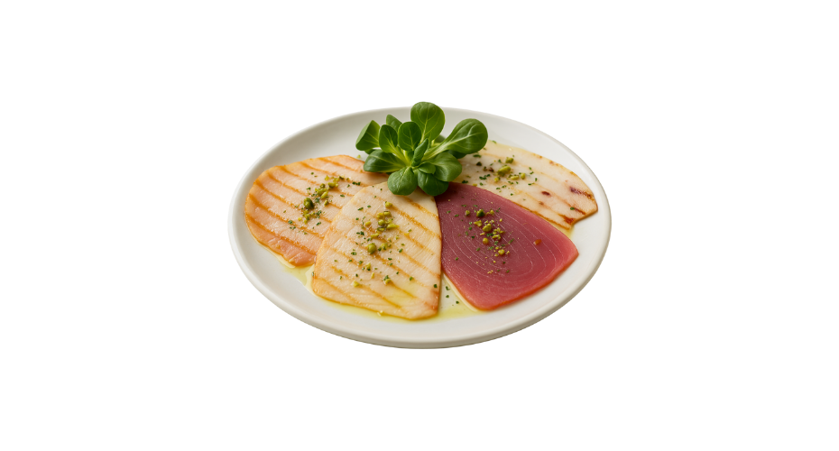 Tris De Atum, Peixe-Espada E Salmão Selados
